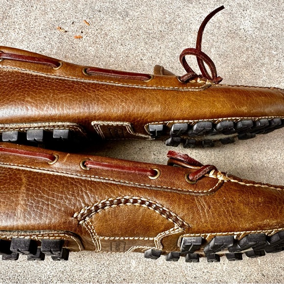 Coach Brown Leather Driving Moccasin Shoes - Picture 7 of 13